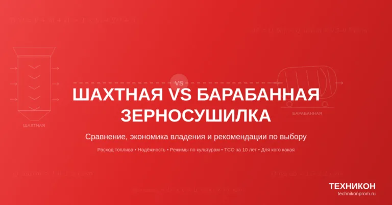 Шахтная vs барабанная зерносушилка: какой тип сушилки выбрать для вашего зерна