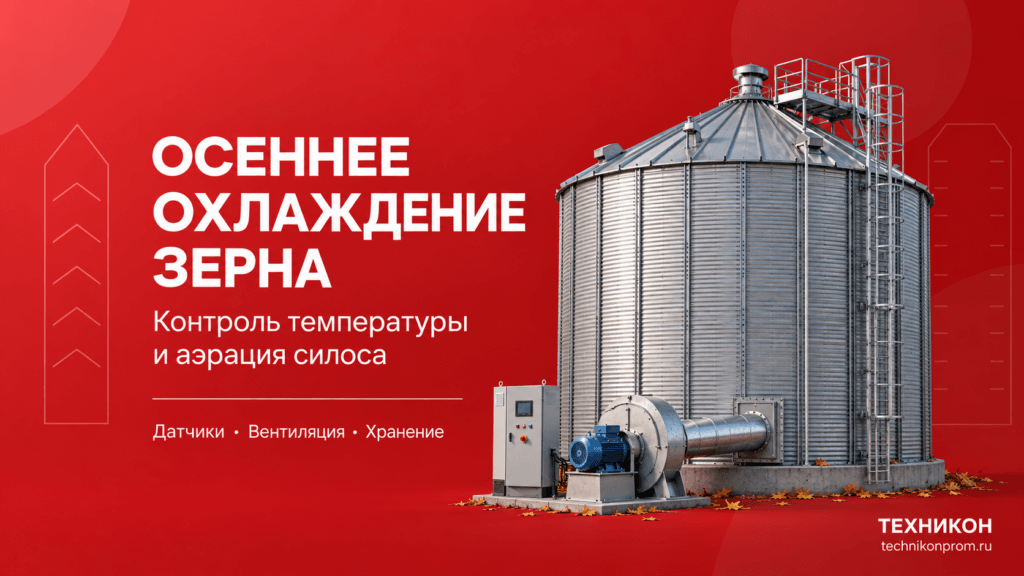 Осеннее охлаждение зерна в силосе: что показывают датчики и когда нужна аэрация